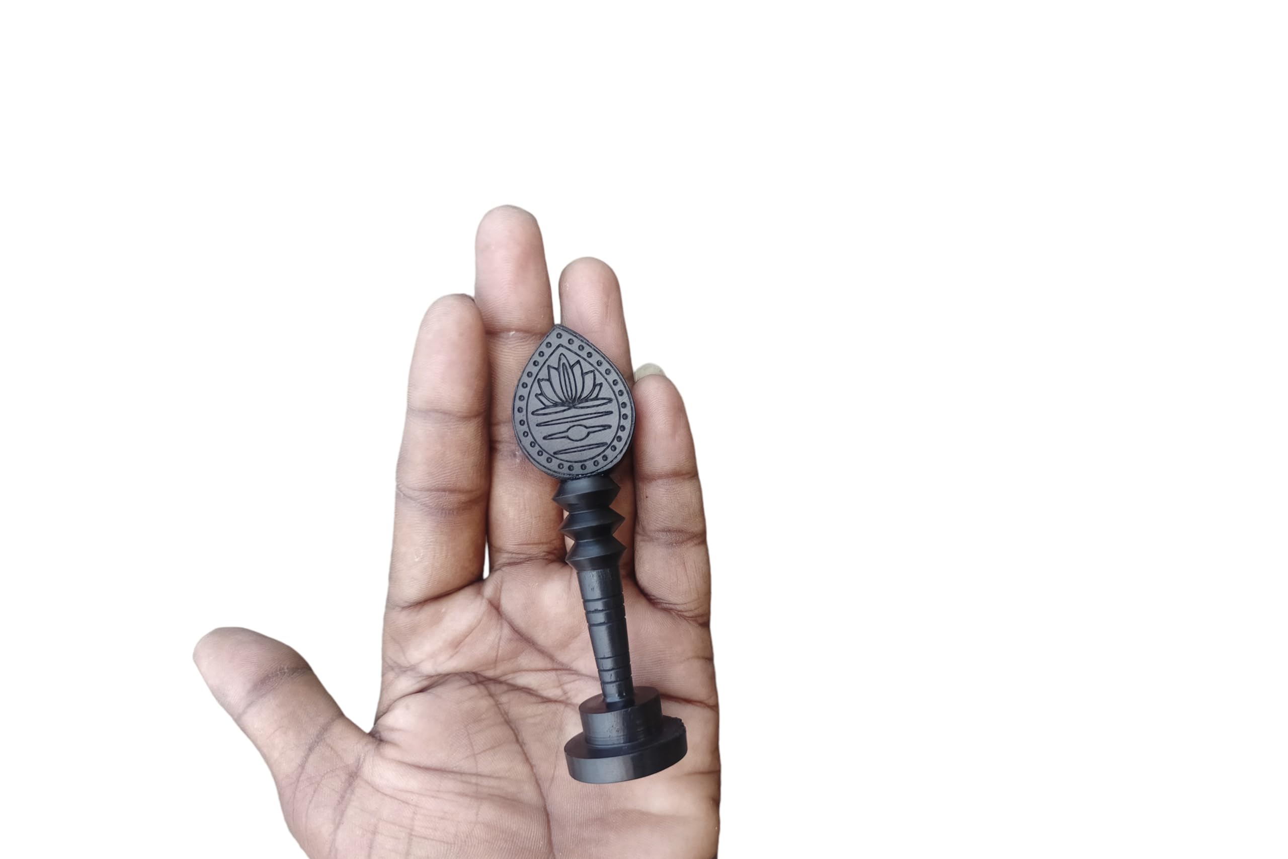 Kc Products Karungali Vel 3 Inch With Stand - Murugan Vel Lord Karthikeya Ebony Wood For Pooja, Car Dashboard, Home Decor